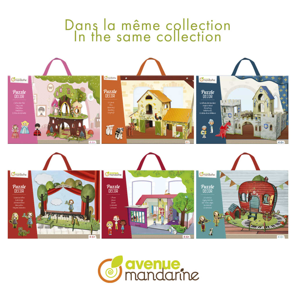 Avenue Mandarine 3D-Puzzel Farm Donkerblauw