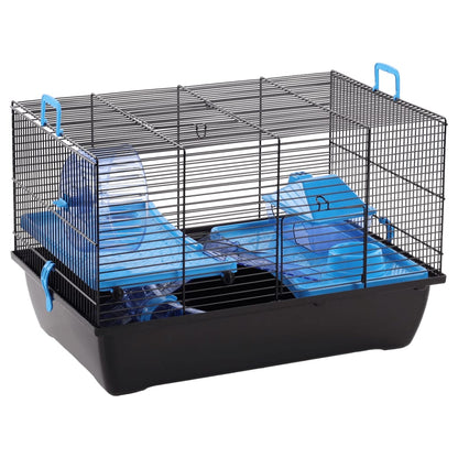 Flamingo Hamsterkooi Jaro 2 50,5X33X32,5 Cm Zwart En Blauw