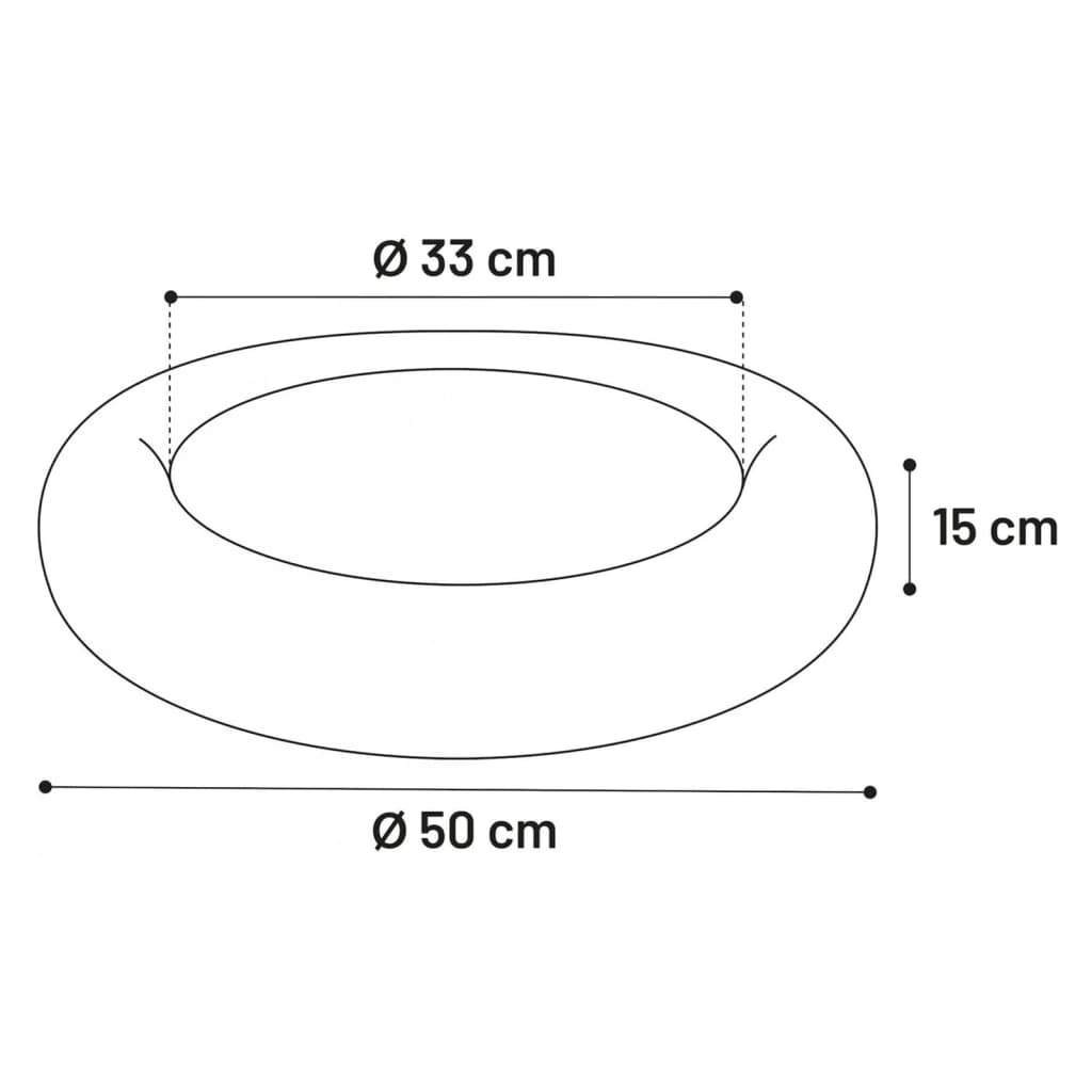 Flamingo Dierenmand Suza Rond 50X50X15 Cm Grijs