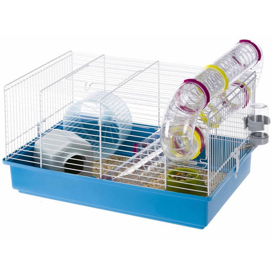 Ferplast Hamsterkooi Paula 46X29,5X24,5 Cm Blauw 57906411 Zwart