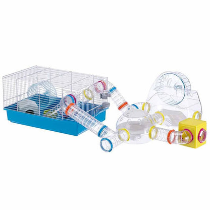 Ferplast Hamsterkooi Paula 46X29,5X24,5 Cm Blauw 57906411 Zwart