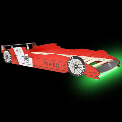 Kinderbed Raceauto Met Led-Verlichting 90X200 Cm