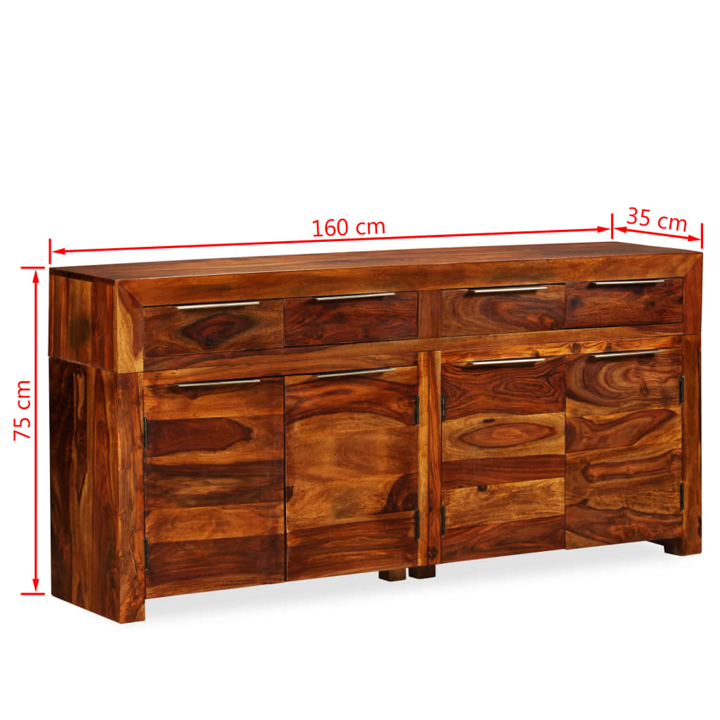 Dressoir 160X35X75 Cm Massief Sheeshamhout