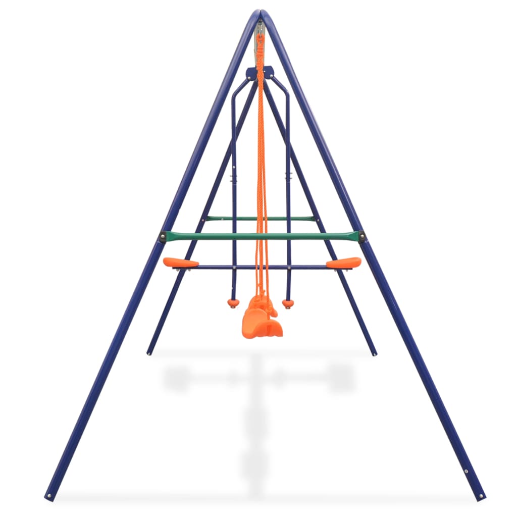 Schommelset Met 4 Zitjes Oranje Lichtgrijs