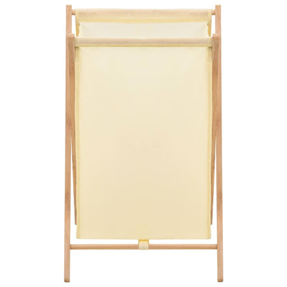 Wasmand 42X41X64 Cm Cederhout En Stof Beige