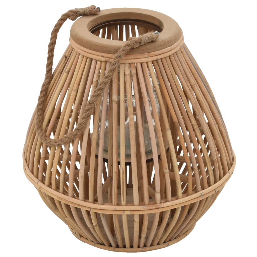 Lantaarnhouder Hangend Wicker Naturel