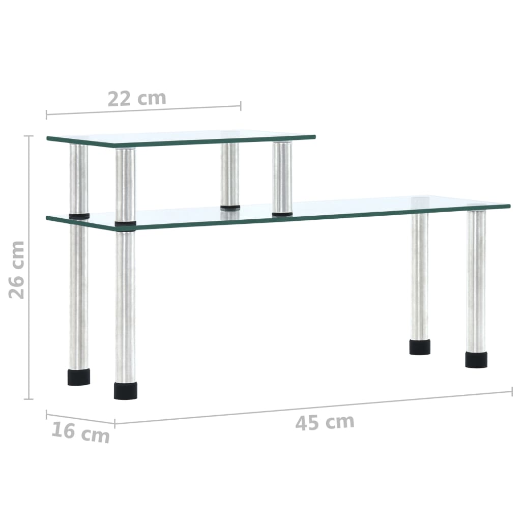 Keukenschap 45X16X26 Cm Gehard Glas Transparent