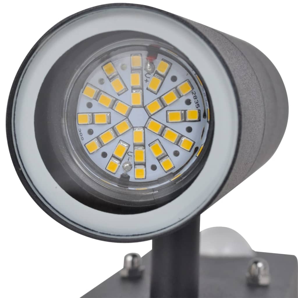 Wandlamp Met Sensor Led Cilindervormig Rvs