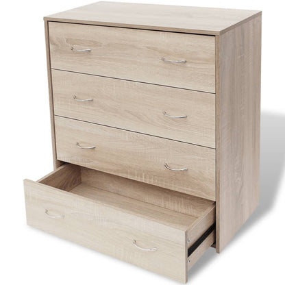 Dressoir Met 4 Lades 60X30,5X71 Cm Kleur