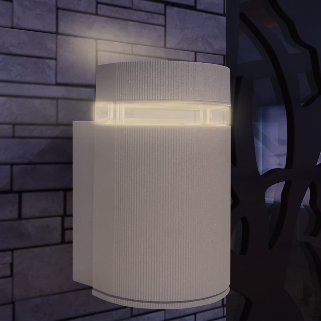 Wandlamp Voor Buiten Halfrond Grijs Aluminium