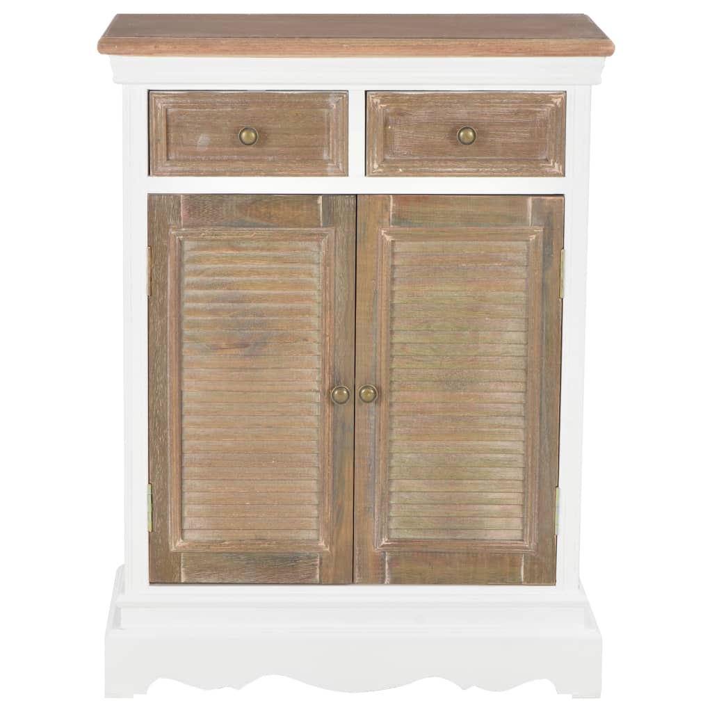 Dressoir 60X30X80 Cm Massief Hout Wit