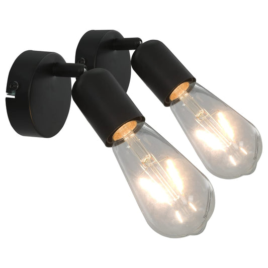 Spotlights Met Filament Peren 2 W E27 Zwart