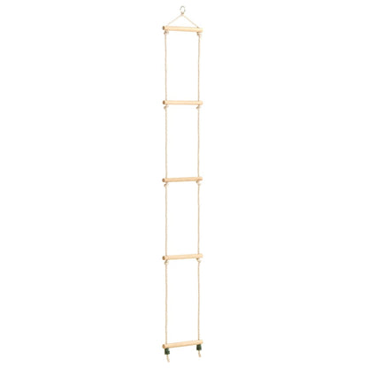 Touwladder 30X168 Cm Massief Hout En Pe Betongrijs