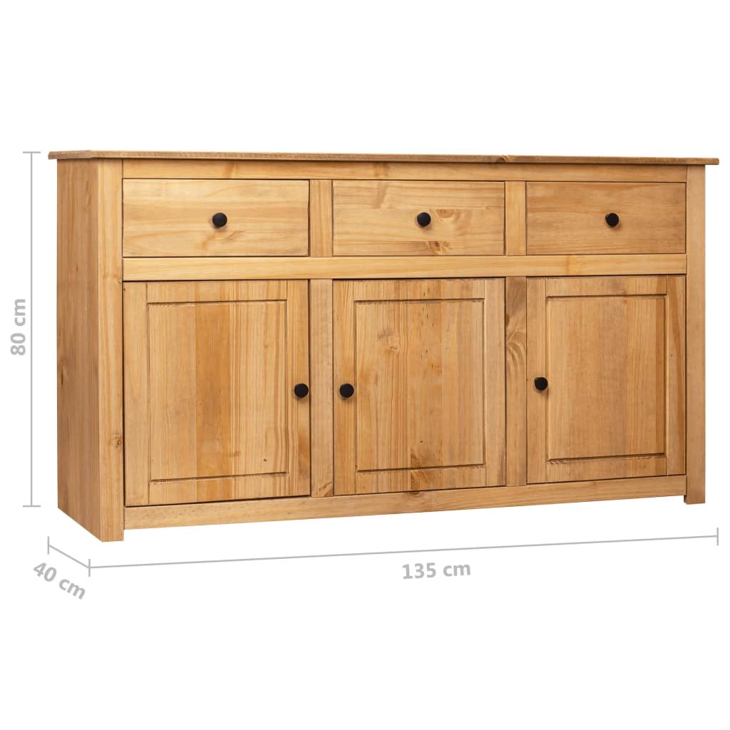 Dressoir Panama Range 135X40X80 Cm Massief Grenenhout