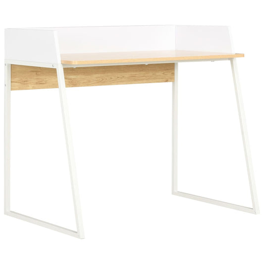 Bureau 90X60X88 Cm En Eikenkleurig