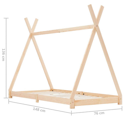 Kinderbedframe Massief Grenenhout