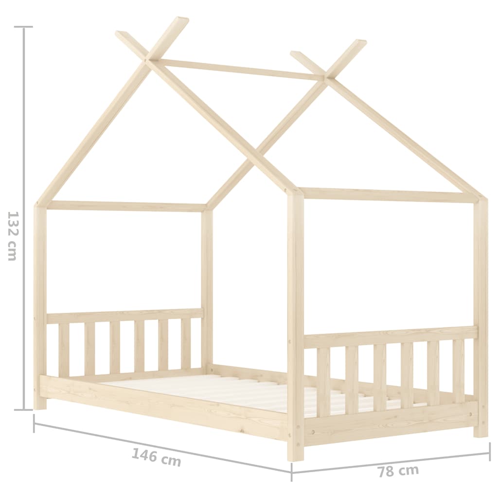 Kinderbedframe Massief Grenenhout