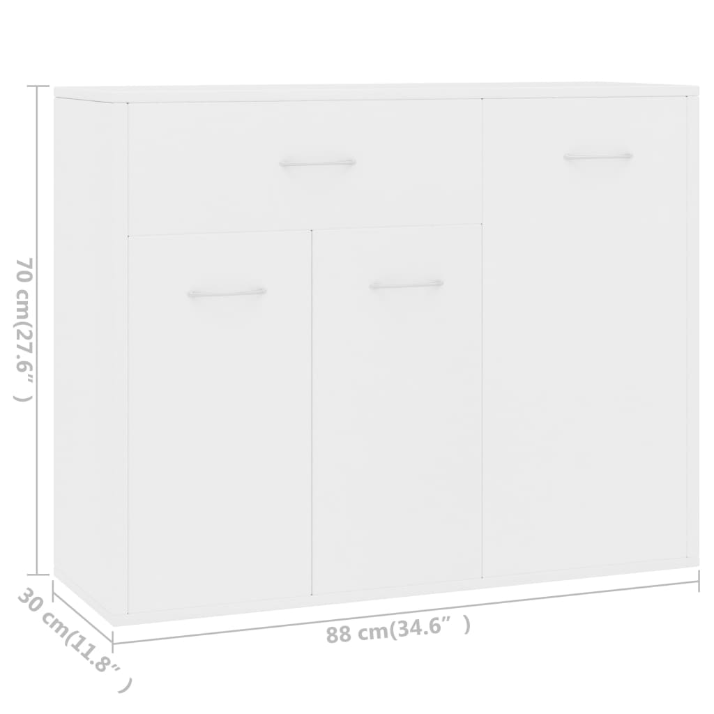 Dressoir 88X30X70 Cm Bewerkt Hout