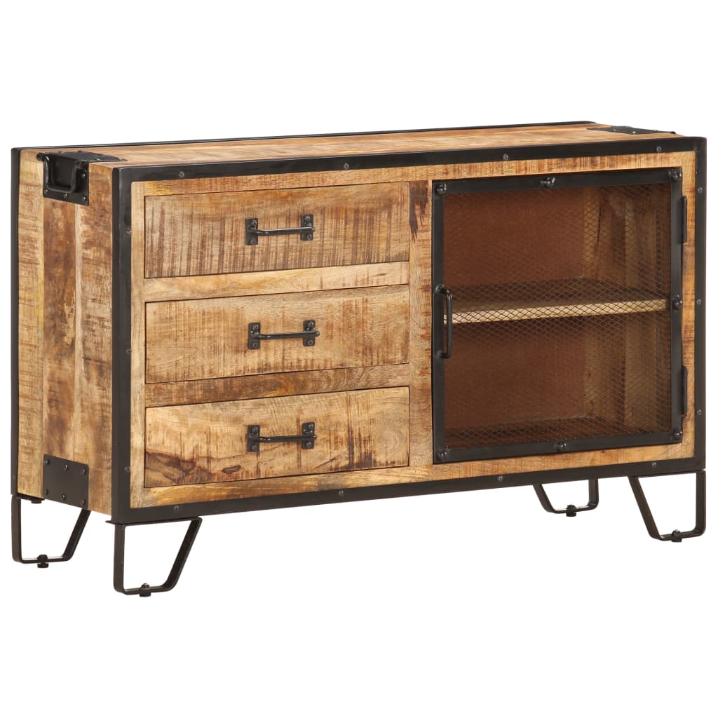 Dressoir 100X31X60 Cm Massief Ruw Mangohout