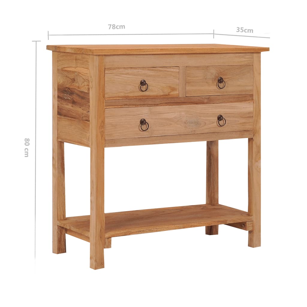 Dressoir 78X35X80 Cm Massief Teakhout Donkerblauw