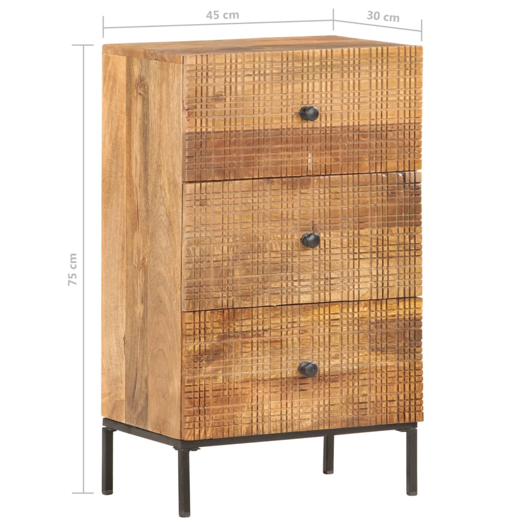 Dressoir 45X30X75 Cm Massief Mangohout