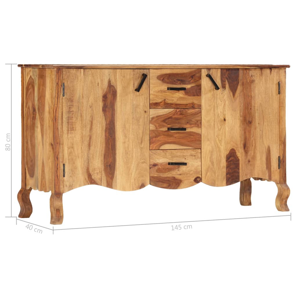 Dressoir 145X40X80 Cm Massief Sheeshamhout