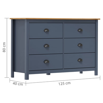 Dressoir Hill 125X40X80 Cm Massief Grenenhout