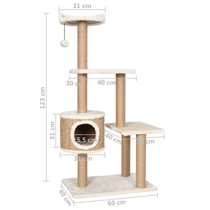 Kattenmeubel Met Krabpalen 123 Cm Zeegras