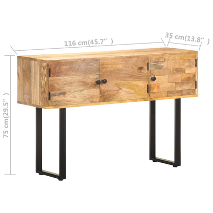 Dressoir 116X35X75 Cm Massief Mangohout Grijs