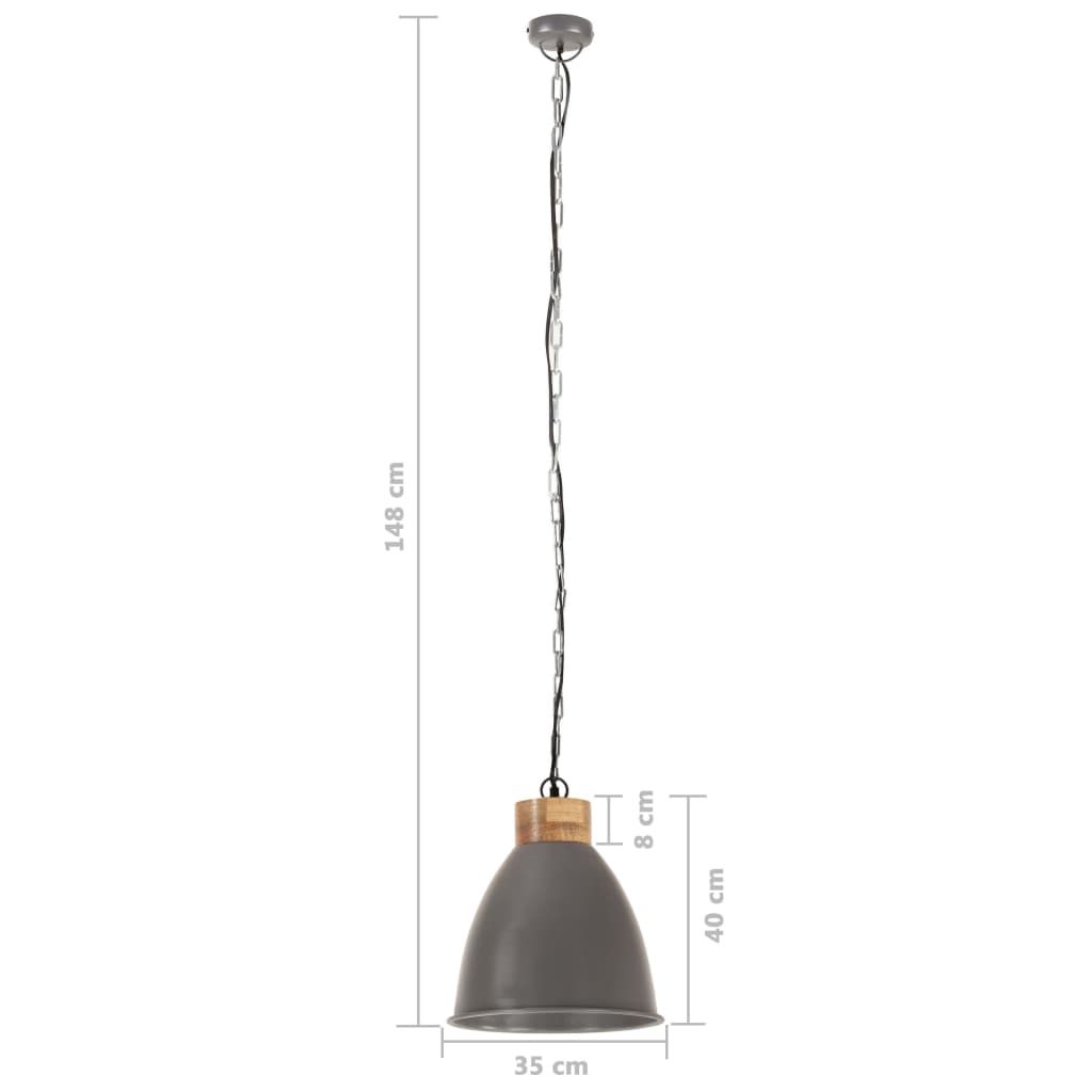 Hanglamp Industrieel E27 Ijzer En Massief Hout