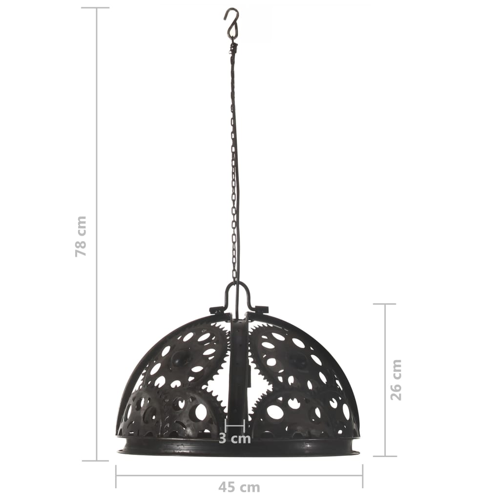 Plafondlamp Industrieel Kettingwiel-Ontwerp E27 45 Cm