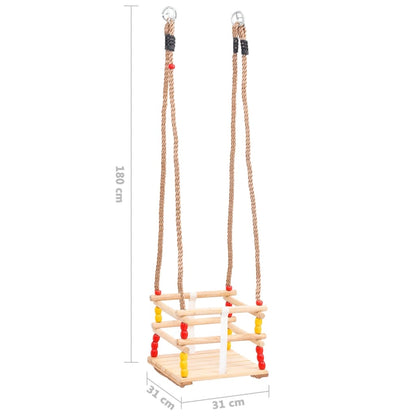 Babyschommel Met Veiligheidsgordel Massief Grenenhout