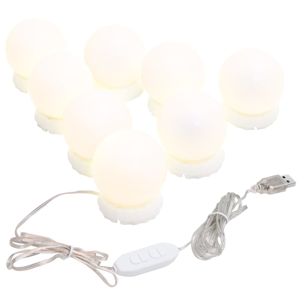 Spiegelverlichting Met 8 Led-Lampen Warmwit En Koudwit