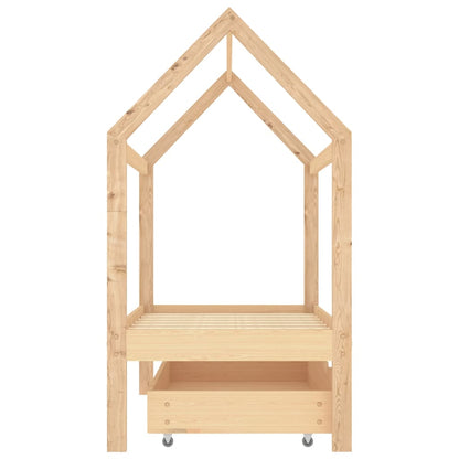 Kinderbedframe Met Lade Massief Grenenhout