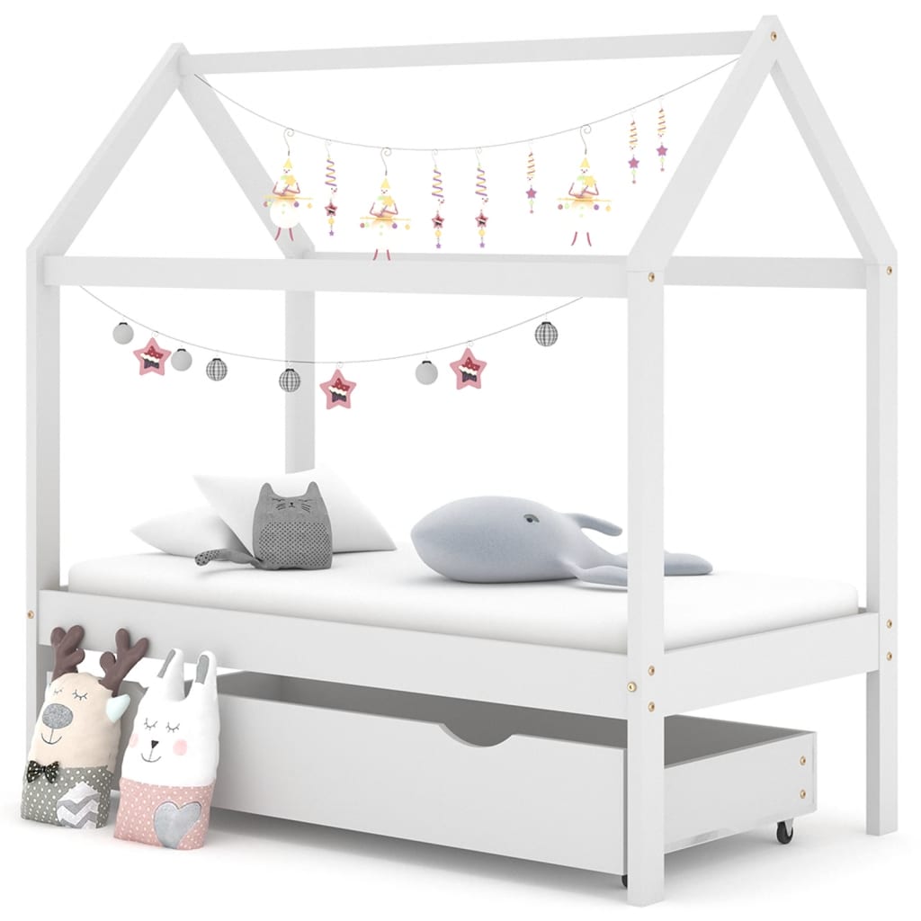 Kinderbedframe Met Lade Massief Grenenhout