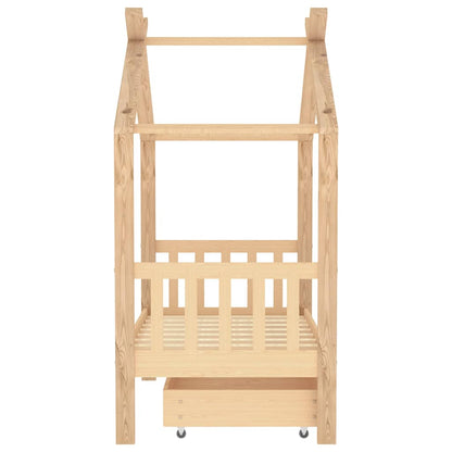 Kinderbedframe Met Lade Massief Grenenhout