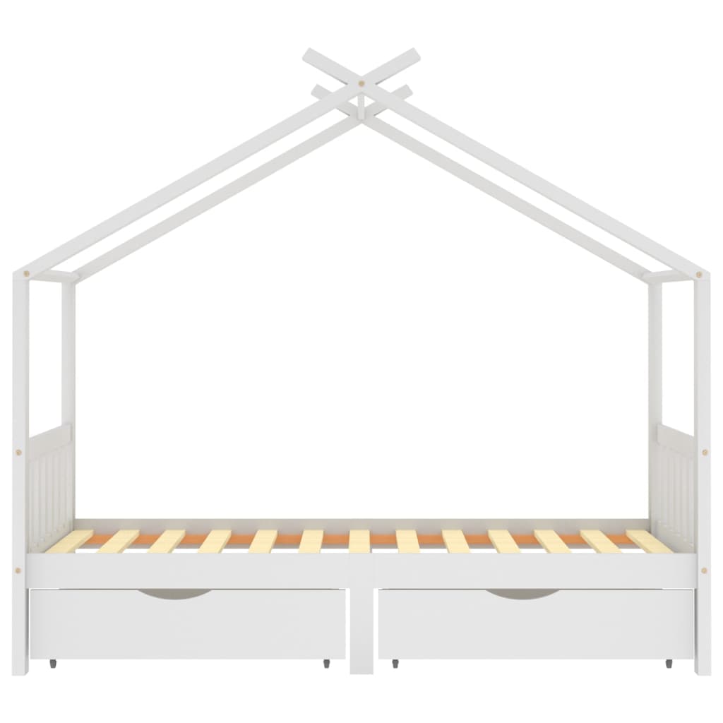 Kinderbedframe Met Lades Massief Grenenhout