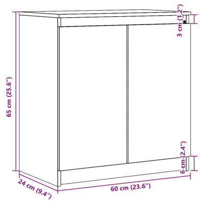 Bijzetkast 60X36X65 Cm Massief Grenenhout