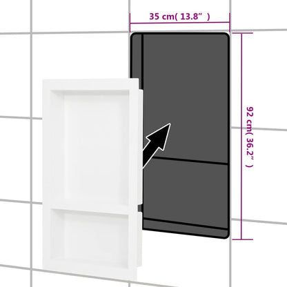 Douchenis Met 2 Vakken 41X69X9 Cm Hoogglans