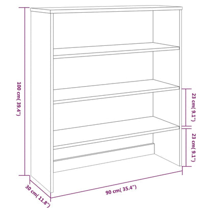 Opzetkast Hamar 90X30X100 Cm Massief Grenenhout