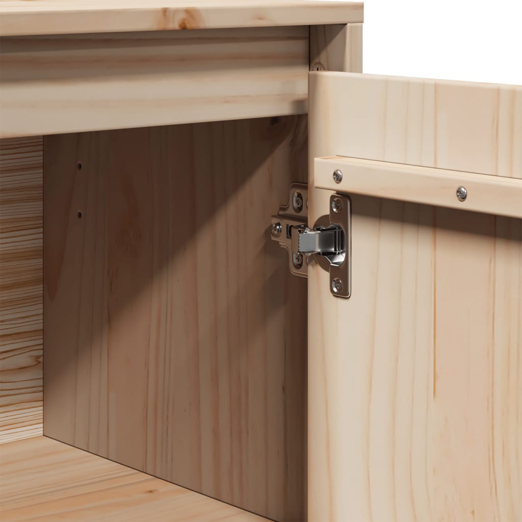 Dressoir 31,5X34X75 Cm Massief Grenenhout