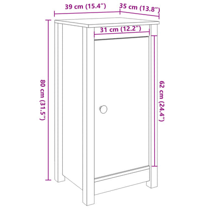 Dressoir 39X35X80 Cm Massief Grenenhout