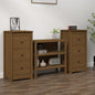 Dressoir 40X35X80 Cm Massief Grenenhout