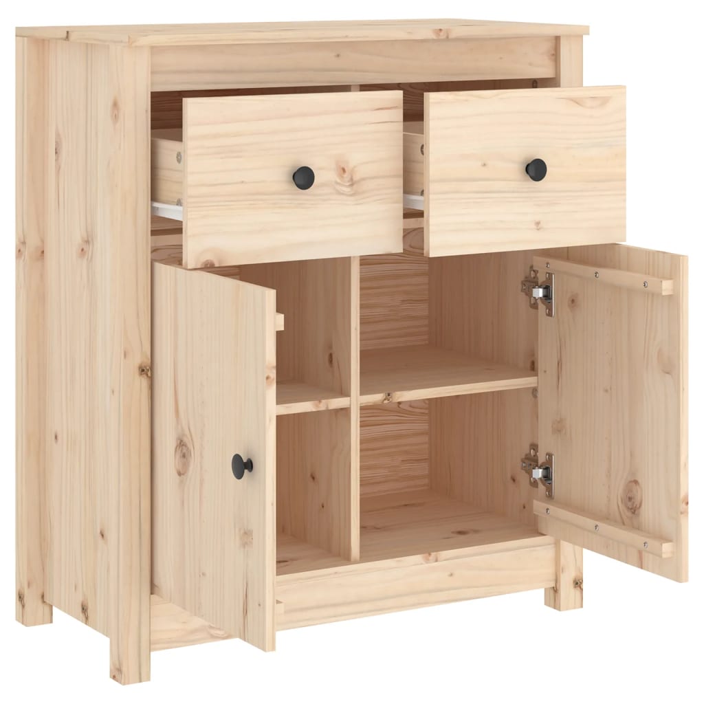 Dressoir 70X35X80 Cm Massief Grenenhout