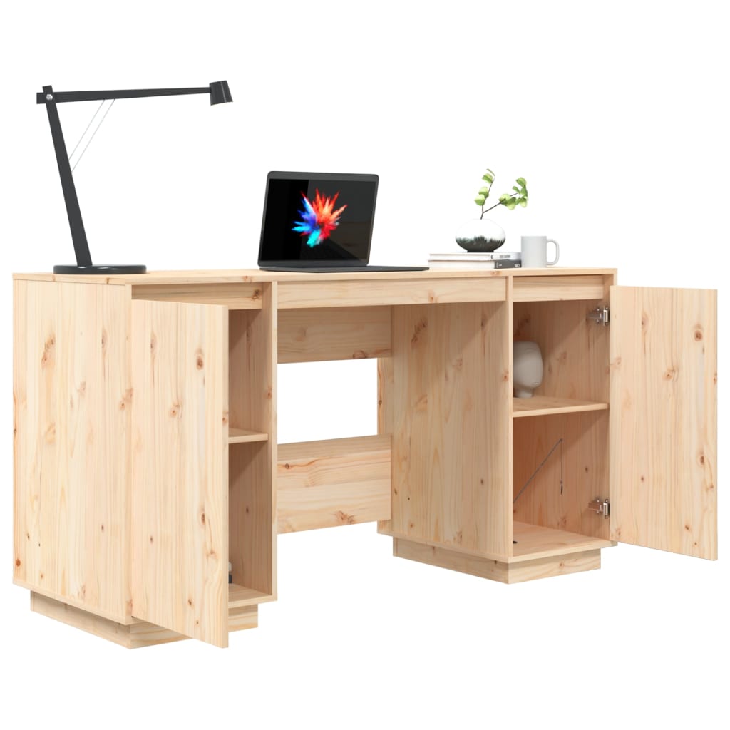 Bureau 140X50X75 Cm Massief Grenenhout