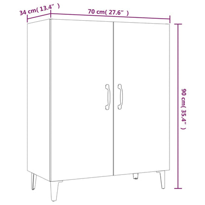 Dressoir 70X34X90 Cm Bewerkt Hout