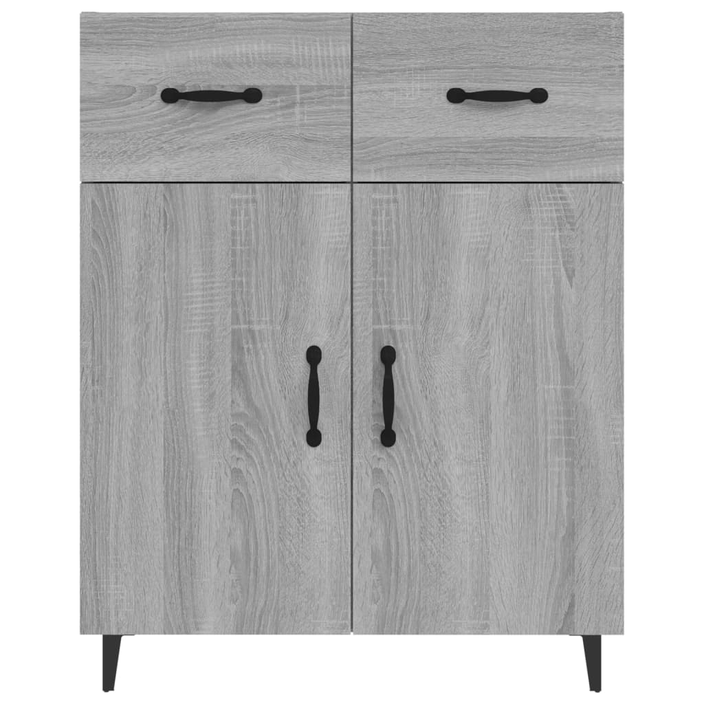 Dressoir 69,5X34X90 Cm Bewerkt Hout Eikenkleurig