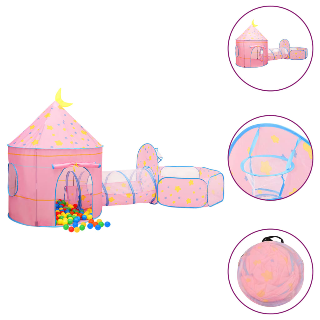 Kinderspeeltent Met 250 Ballen 301X120X128 Cm Roze