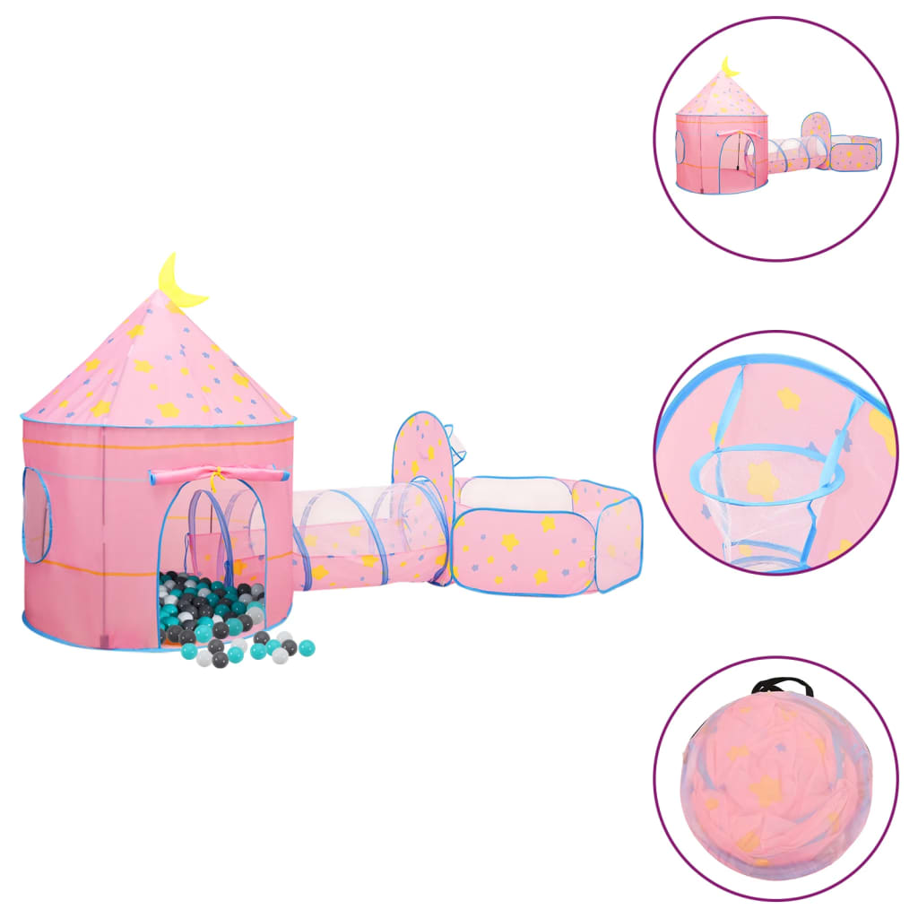 Kinderspeeltent Met 250 Ballen 301X120X128 Cm Roze