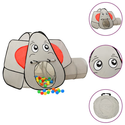 Kinderspeeltent Met 250 Ballen Olifant 174X86X101 Cm Grijs